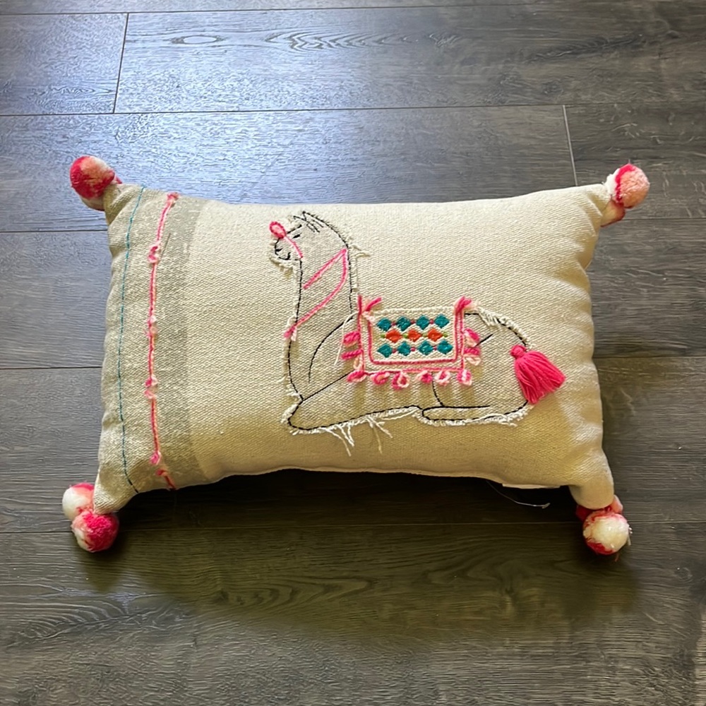 llama throw pillow